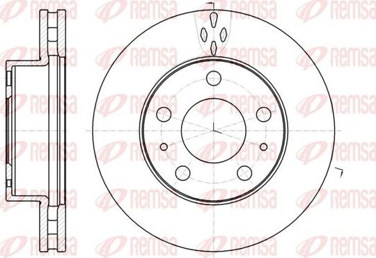 Тормозной диск Remsa. Артикул 61016.10