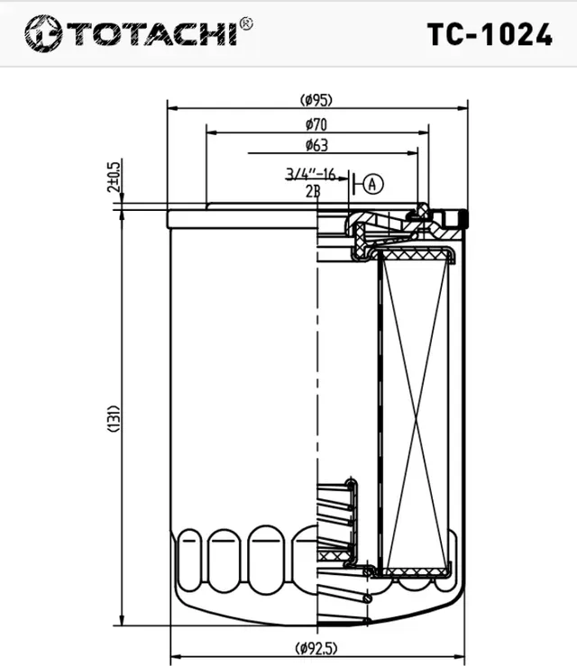 TC-1024, TOTACHI TC-1024 VIC C-101 OEM 1560B-41010-000 MANN W Totachi. Артикул TC1024