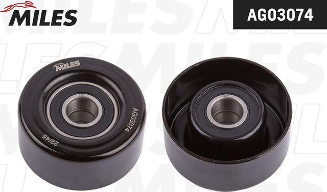 Натяжной ролик (натяжитель) приводного клинового зубчатого ремня Miles. Артикул AG03074