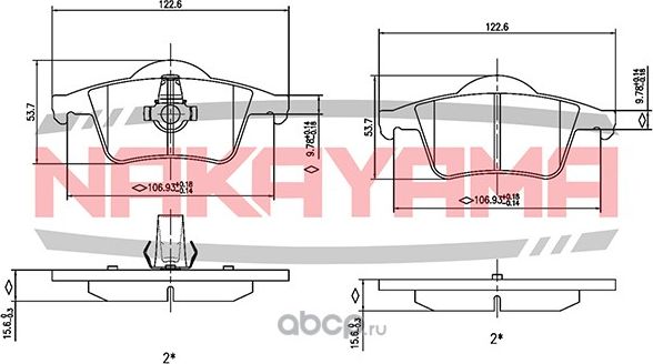 Колодки тормозные (Nakayama). Артикул HP8429NY