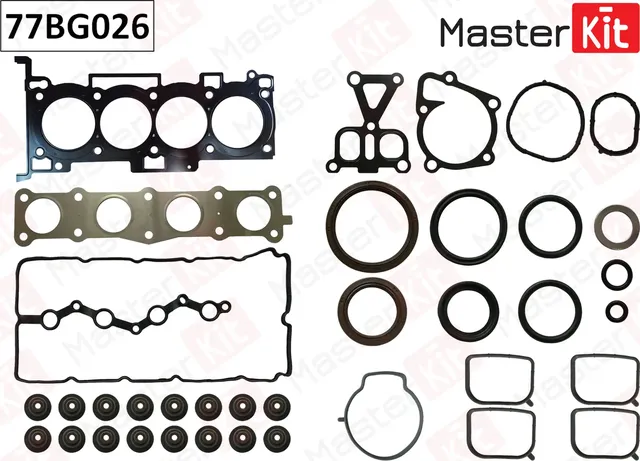 77BG026 Верхний комплект прокладок ГБЦ Hyundai NF / Kia Optima (G4KD) 2.0i (Master KIT). Артикул 77bg026