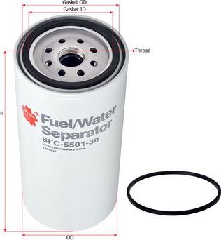 Топливный фильтр-сепаратор Sakura. Артикул SFC-5501-30