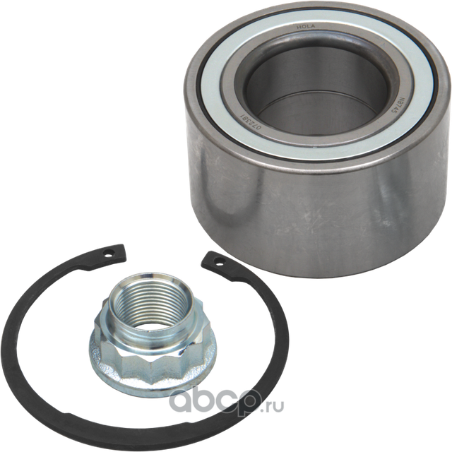 Подшипник ступицы, комплект, передний, подшипник, стопорное кольцо, гайка, TOYOTA Rav 4 II A2 20 (Hola). Артикул NB745