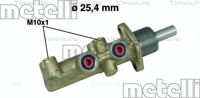 Тормозной цилиндр главный Metelli (Чугун). Артикул 05-0481