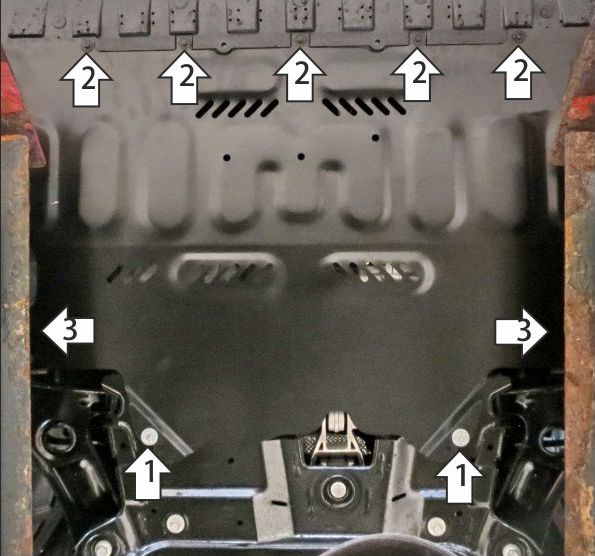 Защита АвтоСтандарт для картера и КПП Changan UNI-V 2021-2026. Артикул 57208