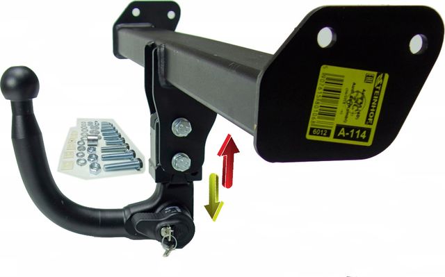 Фаркоп Steinhof для Audi A6 C8 седан, универсал (кроме Allroad) 2018-2026. Быстросъемный крюк. Артикул A-114