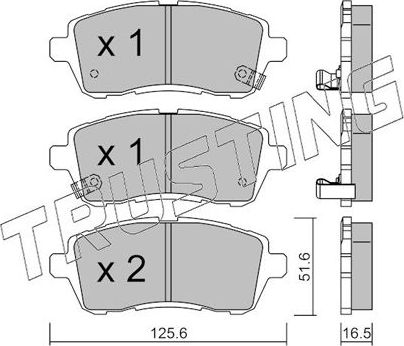 Тормозные колодки Trusting. Артикул 809.1