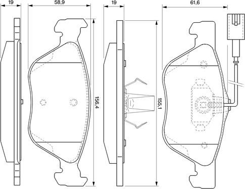 Тормозные колодки Bosch (Low-Metallic) передние для Lancia Kappa 1998-2000. Артикул 0 986 424 576
