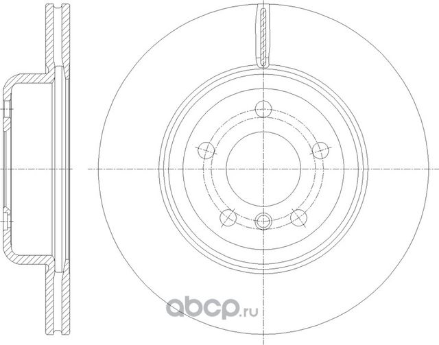 Диск тормозной вентилируемый (G-Brake). Артикул GR21726