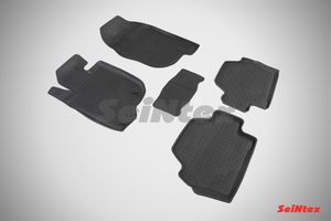 Коврики резиновые Seintex с высоким бортиком для салона Mitsubishi Pajero Sport II 2008-2016. Артикул 82774