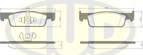 Тормозные колодки G.U.D.. Артикул GBP880127