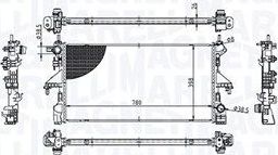 Радиатор охлаждения двигателя Magneti Marelli для Citroen Jumper II 2015-2026. Артикул 350213213100