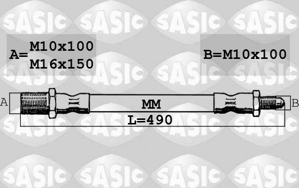 Тормозной шланг Sasic. Артикул SBH6347