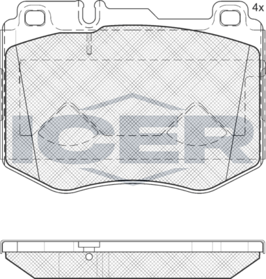 Тормозные колодки Icer. Артикул 182195-200