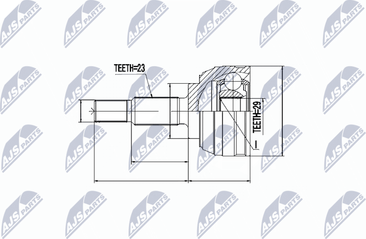 Шрус внутренний (граната) NTY. Артикул NPZ-RE-029