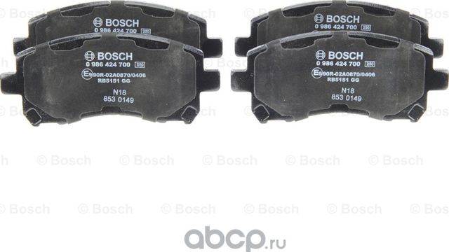 Колодки торм к-т (Bosch). Артикул 986424700