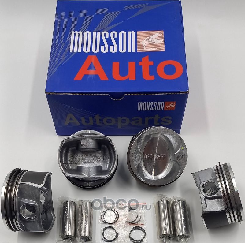 Поршень кольца комплект 111 1.4 на 1 цилиндр (Mousson). Артикул SPR14EA111M3025