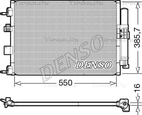 Радиатор кондиционера (конденсатор) Denso. Артикул DCN10046
