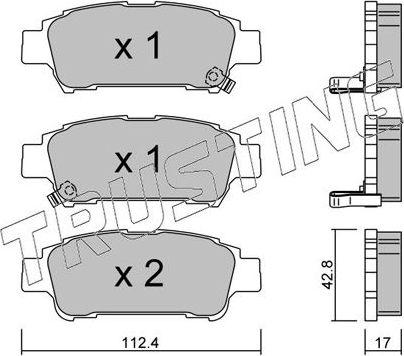 Тормозные колодки Trusting. Артикул 443.0