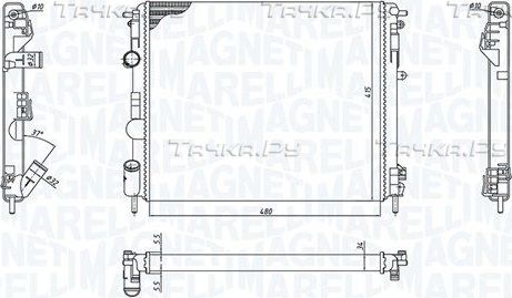 Радиатор охлаждения двигателя Magneti Marelli. Артикул 350213192600