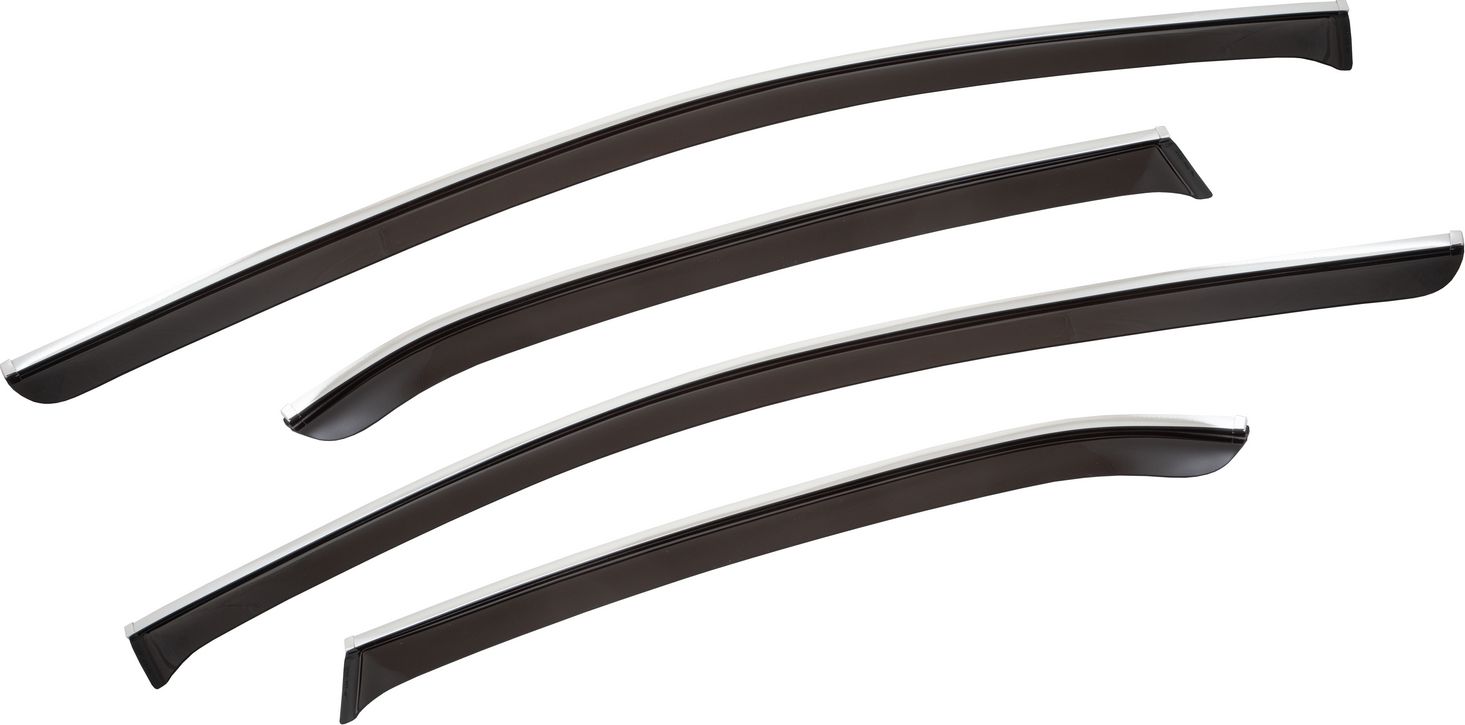 Дефлекторы Chromex для окон (c хром. молдингом) (4 шт.) Toyota Camry 70 (V70, XV70) седан 2018-2026. Артикул CHROMEX.63008