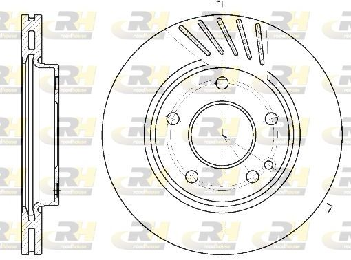 Тормозной диск RoadHouse передний для Mercedes-Benz A-Класс I (W168) 1997-2004. Артикул 6527.10