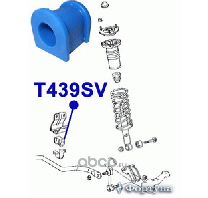 Втулка стабилизатора передней подвески I.D-25mm (Фортуна). Артикул T439SV