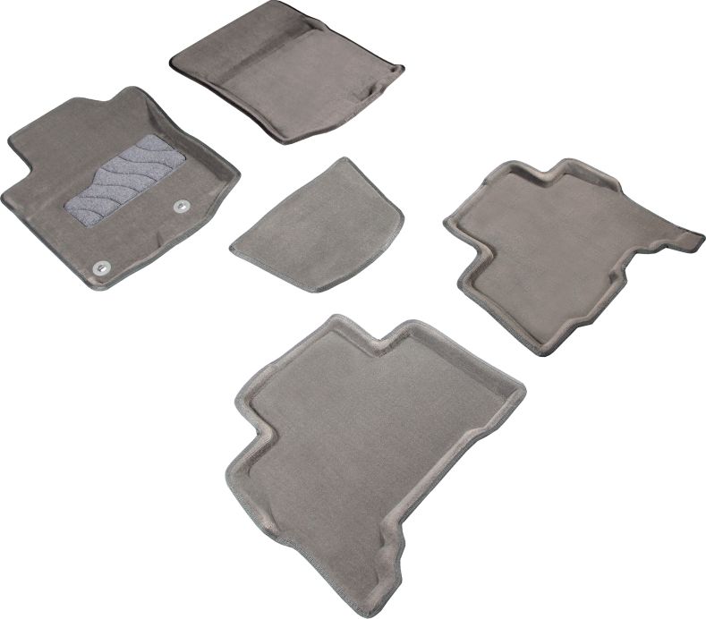 Коврики Seintex 3D ворсовые для салона Toyota Land Cruiser Prado 150 2017-2026 Серые. Артикул 81972