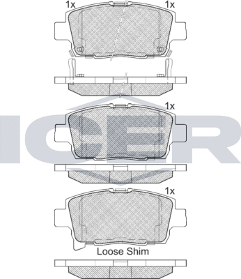 Тормозные колодки Icer. Артикул 182205