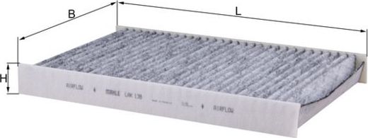 Салонный фильтр Mahle. Артикул LAK 138