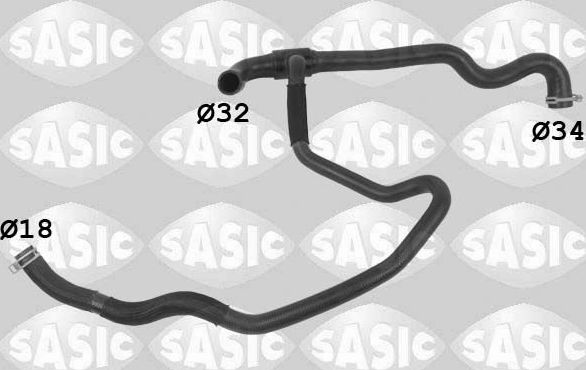 Патрубок радиатора (системы охлаждения) Sasic левый нижний для Dacia Dokker I 2012-2026. Артикул 3404225