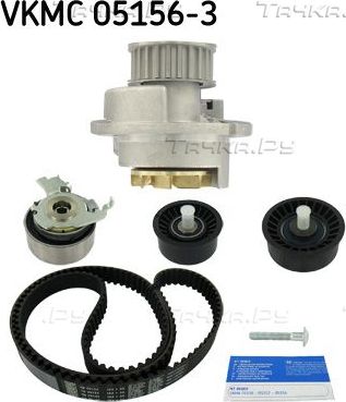 Помпа (водяной насос) с комплектом ремня ГРМ SKF для Opel Astra G 1998-2005. Артикул VKMC 05156-3