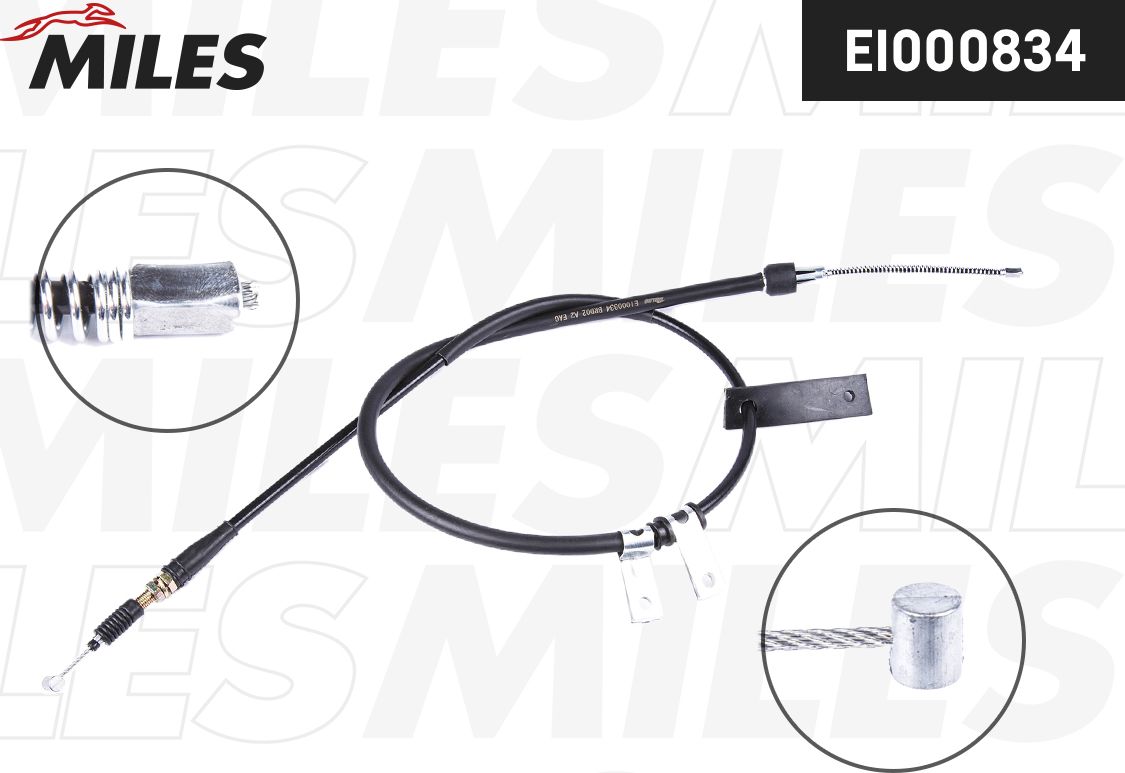 Трос ручника (тросик ручного тормоза) Miles. Артикул EI000834