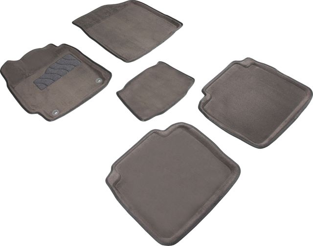 Коврики Seintex 3D ворсовые для салона Toyota Camry 50, 55 (V50, V55, XV50, XV55) рестайлинг 2013-2017 Серые. Артикул 85807