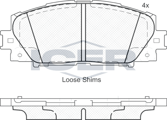 Тормозные колодки Icer. Артикул 181938