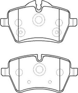 Тормозные колодки HSB передние для MINI Hatch II (R56) 2006-2013. Артикул HP9929