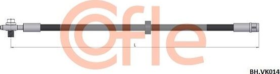 Тормозной шланг Cofle. Артикул 92.BH.VK014