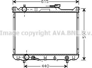 Радиатор охлаждения двигателя AVA для Suzuki Grand Vitara II 2001-2003. Артикул SZ2073