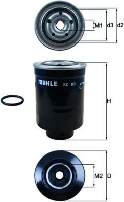 Топливный фильтр Mahle-Knecht для Volkswagen Taro 1989-1997. Артикул KC 83D