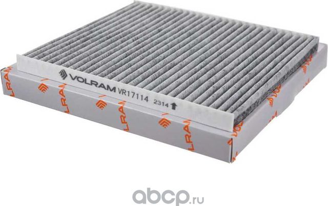 ФИЛЬТР САЛОННЫЙ HYUNDAI SOLARIS 1.4-1.6 11- KIA RIO III 1.1-1.6 11- УГОЛЬНЫЙ ( (Volram). Артикул VR17114
