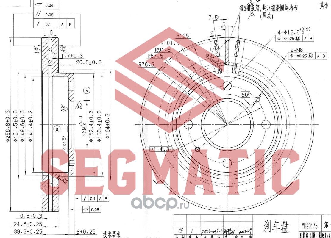 Диск тормозной (Segmatic). Артикул SBD30093025