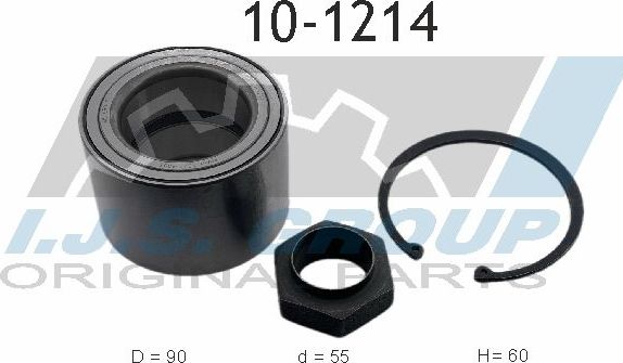 Ступичный подшипник (комплект) IJS Group. Артикул 10-1214