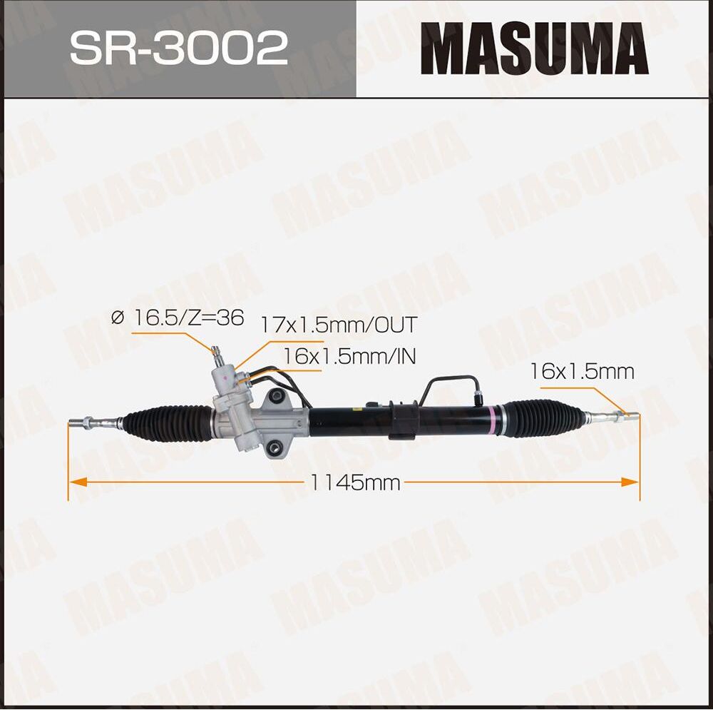 Рейка рулевая MASUMA, L200 / KA4T, KB4T LHD (левый руль) Masuma. Артикул SR3002