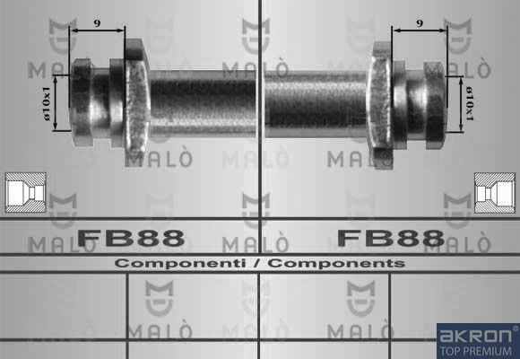 Тормозной шланг Malò. Артикул 80437
