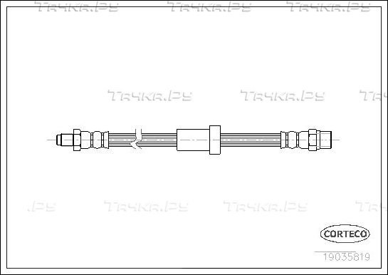 Тормозной шланг Corteco передний правый/левый для Volvo S60 I 2000-2010. Артикул 19035819