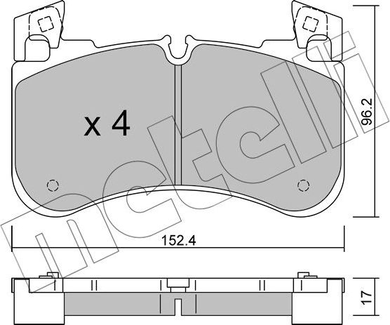 Тормозные колодки Metelli. Артикул 22-1251-0