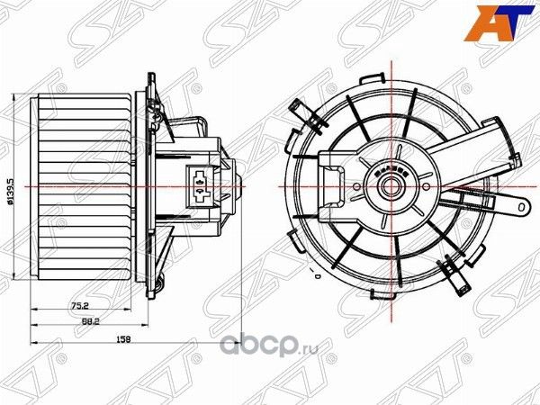 МОТОР ПЕЧКИ FIAT DUCATOPEUGEOT BOXERCITROEN JUMP (SAT). Артикул ST6441Y2