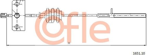 Трос ручника (тросик ручного тормоза) Cofle. Артикул 92.1651.10