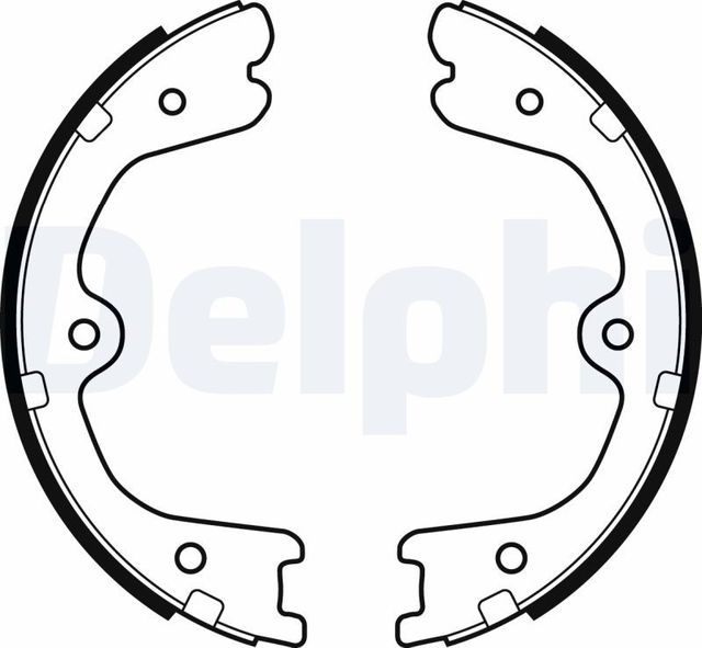 Тормозные колодки (стояночная тормозная система) Delphi. Артикул LS2037