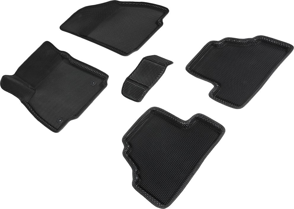 Коврики Seintex 3D EVA Соты для салона Chevrolet Trax 2013-2017 ЧЕРНЫЕ. Артикул 95428